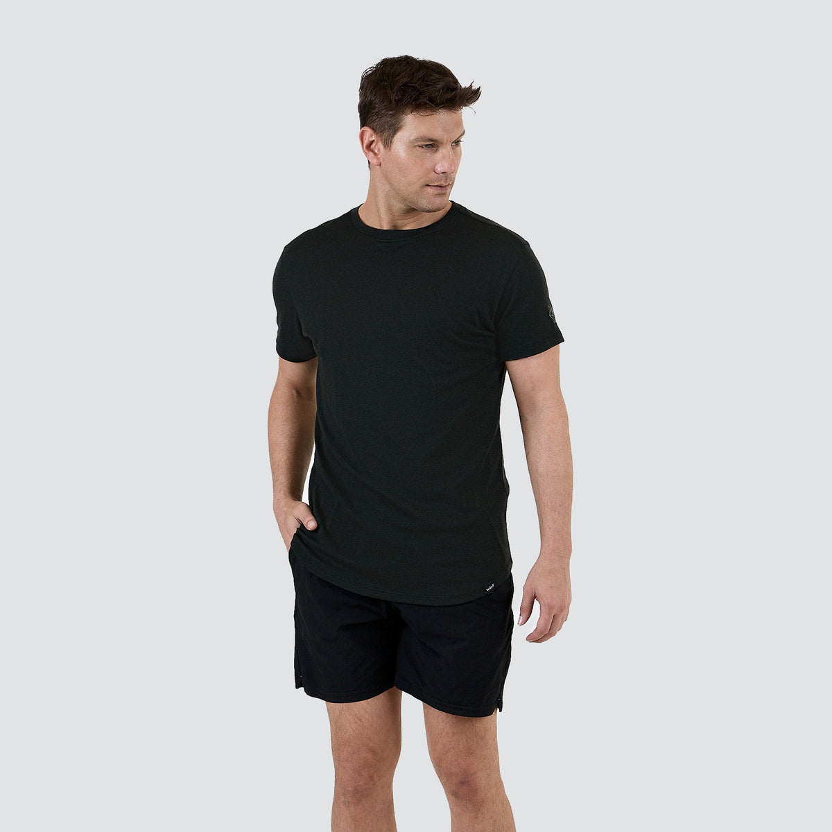 Men's ultralight merino wool T-shirt in Dusk, front view